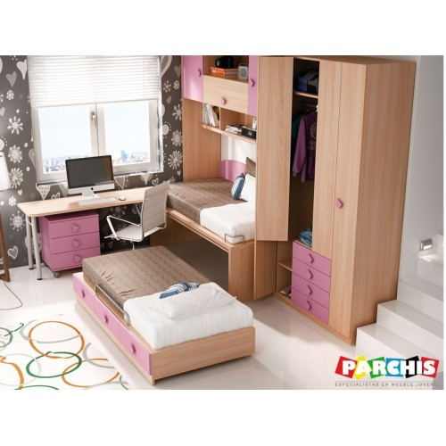 20- Muebles compactos juveniles para chicas y chicos adolescentes