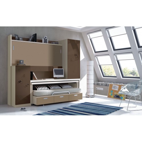 Dormitorio con literas escritorio Noelia