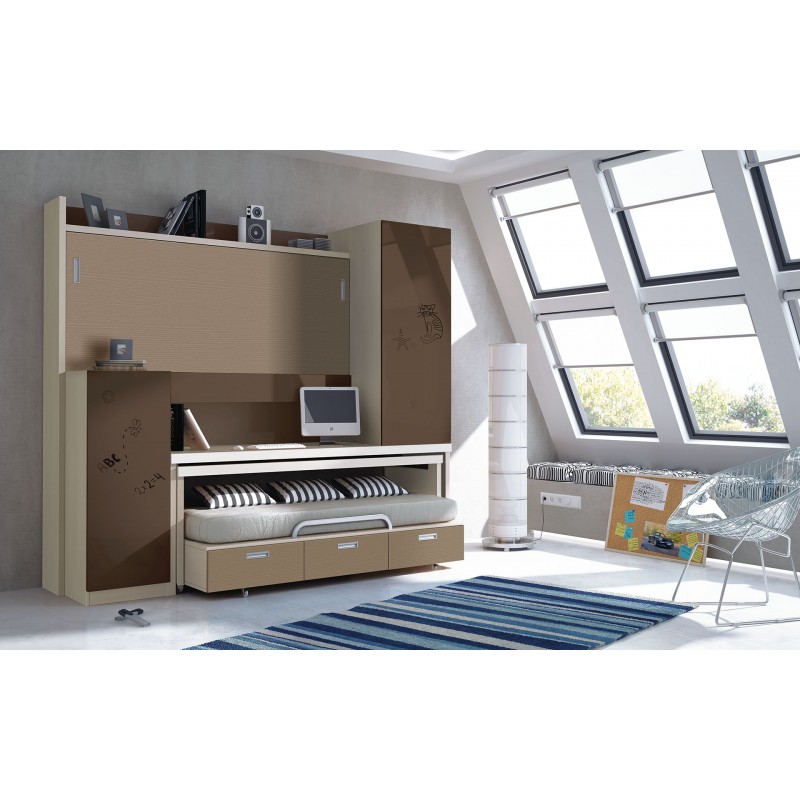 Dormitorio con literas escritorio Noelia