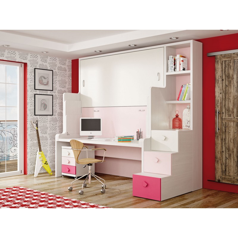 Dormitorio con literas escritorio Lola