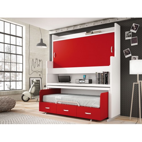 Dormitorio con literas escritorio Raquel